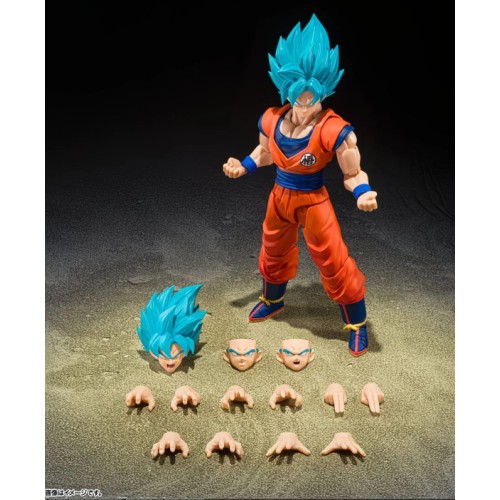 IN STOCK BANDAI SHF SUPER SAIYAN GOD SUPER SAIYAN SON GOKU BLUE POWER TRANSCENDING LIMITS TAMASHII NATIONS 3.0