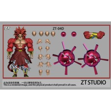 Proorder ZT model 04D battle damage SSJ4 red hair Broly with special effect big size SEP release