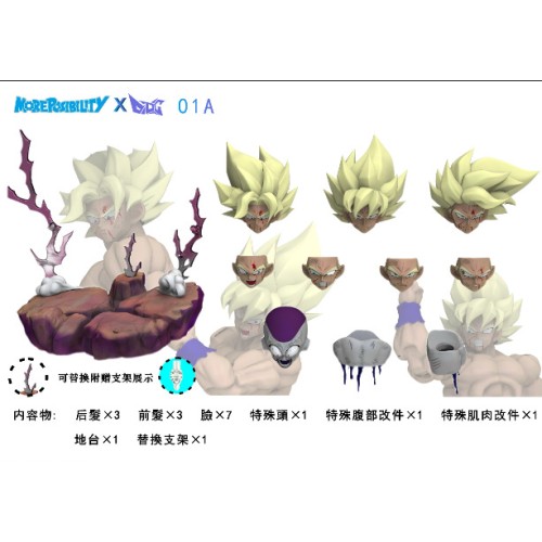 Proorder MP freeze accessories battle damage Goku head hair for fighter of rage goku and legendary goku A end of DEC release