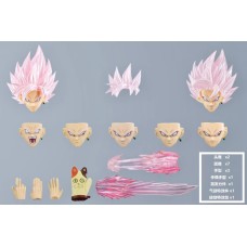 IN STOCK DL CUSTOM Black GOKU rose head Pink headsculpt