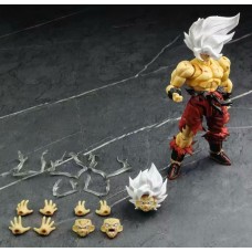 IN STOCK NT blood damage magazine white hair Son Goku action figure improve version