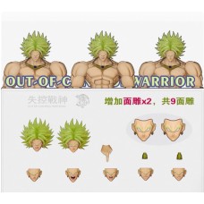 IN STOCK DKO out of control warrior Broly Green Hair face accessories