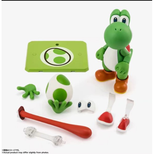 IN STOCK BANDAI SHF The Super Mario Yoshi action figure toy