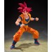 IN STOCK BANDAI SHF Super Saiyan God red hair Son Goku god aura action figure toy 3.0