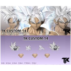 IN STOCK TK custom technique of the god 014 goku transparent white hair head