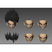 IN STOCK Black Hole Son Gohan head hair face accessories IN STOCK Black Hole Son Gohan head hair face accessories