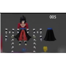 IN STOCK Kong model xis eared macaquei MA005 Vegito vegetto Xeno black hair action figure